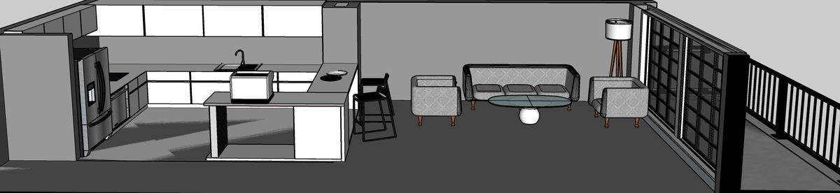 Kitchen and lounge